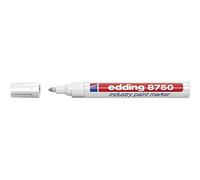 edding 8750 1 marcador de tinta opaca industrial - blanco - punta redonda 2-4mm - rotulador superficies polvorientas, grasientas: neumáticos metal vidrio madera - permanente, impermeable