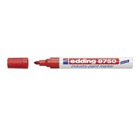 edding 8750 marcador de tinta opaca industrial - rojo - 1 rotulador - punta redonda 2-4mm - rotulador superficies polvorientas, grasientas, neumáticos, metal, vidrio, madera - permanente, impermeable