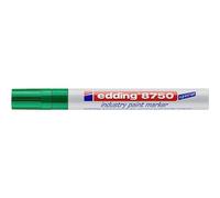 edding 8750 marcador de tinta opaca industrial - verde - 1 rotulador - punta redonda 2-4mm - rotulador superficies polvorientas, grasientas, neumáticos, metal, vidrio, madera - permanente, impermeable