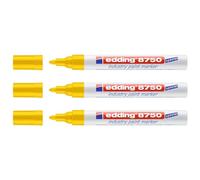 edding 8750 marcador de tinta opaca industrial - amarillo - 1 rotulador - punta redonda 2-4mm - rotulador superficies polvorientas, grasientas: neumáticos metal vidrio madera - permanente, impermeable