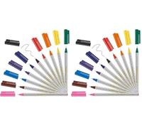 Edding 89 - rotulador de punta fina - juego de 10 colores brillantes - punta redonda extrafina 0,3 mm - para escribir, subrayar y dibujar con precisión - en la oficina, en casa y en la escuela