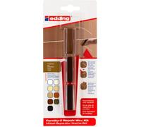 edding 8901 juego de cera reparadora de muebles - negro - para rellenar y reparar arañazos y agujeros en muebles y otras superficies de madera