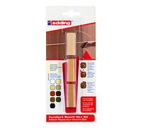 edding 8901 juego de cera reparadora de muebles - negro - para rellenar y reparar arañazos y agujeros en muebles y otras superficies de madera