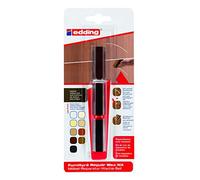 edding 8901 juego de cera reparadora de muebles - negro - para rellenar y reparar arañazos y agujeros en muebles y otras superficies de madera