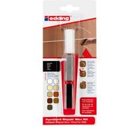 edding 8901 juego de cera reparadora de muebles - negro - para rellenar y reparar arañazos y agujeros en muebles y otras superficies de madera