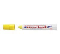 edding 950 marcador industrial - amarillo - 1 rotulador - punta redonda de 10 mm - marcador para escribir sobre metal, piedras, madera - superficies rugosas o húmedas - permanente, impermeable