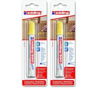 Edding 950 marcador industrial - amarillo - 1 rotulador - punta redonda de 10 mm - marcador para escribir sobre metal, piedras, madera - superficies rugosas o húmedas - permanente, impermeable