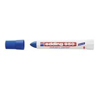 edding 950 marcador industrial - azul - 1 rotulador - punta redonda de 10 mm - marcador para escribir sobre metal, piedras, madera - superficies rugosas o húmedas - permanente, impermeable