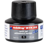 Tinta rotulador edding pizarra blanca btk-25 color negro frasco de 25 ml