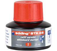 Tinta rotulador edding pizarra blanca btk-25 color rojo frasco de 25 ml