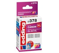 edding Cartucho de Tinta Equivalente a Canon CL-541 XL, Compatible con Modelos Cian, Magenta, Amarillo EDD-378 18-378