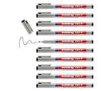 Edding E-151 0.6 F Lote 10 borrable marcadores para la proyección posterior de 0,6 mm Negro