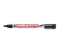 edding Marcador textil 8040 – Negro – Punta redonda 1 mm – Resistente hasta 95 °C