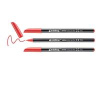 edding Edding 1200 - Rotuladores (1 mm, 3 unidades), color rojo