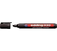 ROTULADOR EDDING MARCADOR PERMANENTE 330 NEGRO PUNTA BISELADA 1-5 MM RECARGABLE
