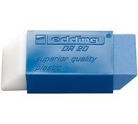 edding Goma de borrar DR20 - combinada blanco/azul - borra lápiz, tinta y lápices de color