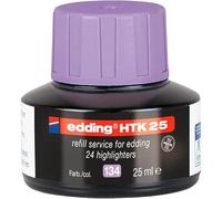 edding HTK25 - Recambio de tinta para resaltador, color morado pastel