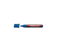 edding Marcador permanente 330, punta biselada 1–5 mm, resistente al agua, secado rápido – Azul