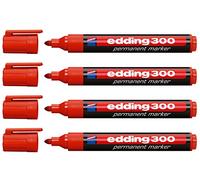 Rotulador edding marcador permanente 300 rojo punta redonda 1,5-3 mm