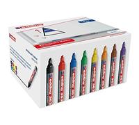 edding Juego de rotuladores para pizarra blanca 363, multicolor, 50 unidades, punta biselada de 1 a 5 mm, borrado en seco, para pizarras blancas, rotafolios, pizarras magnéticas, pizarras de notas,