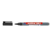 EDDING - Lote de 10 rotuladores para pizarras blancas 361 (punta fina, 1 mm), color negro