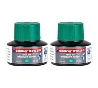 EDDING - Lote de 2 recambios de tinta por Capillaridad BTK25 para marcadores de pizarra blanca verde