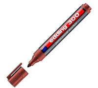edding 300 marcador permanente - marrón - 1 rotulador - punta redonda 1,5-3 mm - resistente al agua, de secado rápido, rotuladores indelebles - para cartón, plástico, vidrio, madera, metal