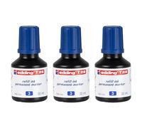 edding T 25 tinta de recarga para marcador permanente - azul - 30 ml - con sistema dispensador de gotas, para rellenar rápidamente casi todos los marcadores permanentes edding