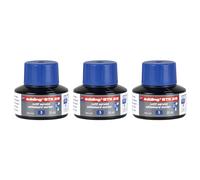EDDING - Lote de 3 recambios de tinta por Capillaridad BTK25 para marcador de pizarra, color azul