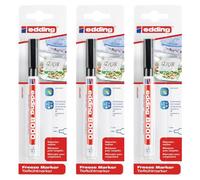 EDDING - Lote de 3 rotuladores especiales congelados 8000 (1 mm), color negro