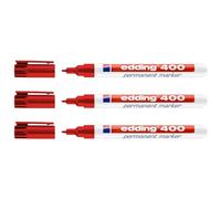 Edding Rotulador permanente Nº 400 punta fina 1 mm resistente al agua secado rápido Rojo 1 ud