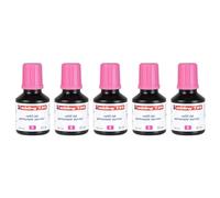 EDDING - Lote de 5 recambios de tinta 30 ml T25 para marcador permanente, color rosa
