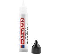 edding LT 25 - Tinta de recambio para marcadores de pintura, color blanco, 25 ml, con dispensador de gotas para rellenar rápidamente la mayoría de bolígrafos de pintura, juego de reabastecimiento