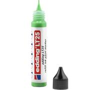 edding LT 25 Tinta de recarga para marcadores de pintura, verde, 25 ml, con dispensador de gotas para rellenar rápidamente la mayoría de bolígrafos de pintura, juego de reabastecimiento, reduce el