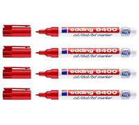 edding Marcador 8400 para CD/DVD/BD, aprox. 0,5-1 mm (rojo, 4 pines)