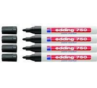 edding Marcador de pintura 750 INDUSTRIA Punta 2-4 mm Negro Pack de 4