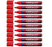 Edding Marcador permanente 300 rojo 4-300002 Ve=10