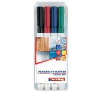 Edding Marcador Permanente Fino Punta De Bala 1Mm Azul/Rojo/Negro/Verde