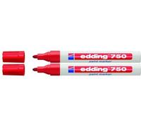 edding Marcadores de pintura 750 industrial, 2-4 mm (2 unidades, rojo)