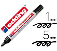Edding Marker 3300 N.1 Negro - Punta biselada