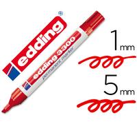 Edding Marker 3300 N.2 Rojo - Punta biselada