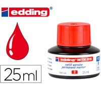 Edding Marker Ink Mtk-25 Con Sistema Capilar Color Rojo Botella 25 Ml - EDDING