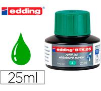 Edding Marker Ink Pizarra Blanca Btk-25 Color Verde Botella 25 Ml - EDDING