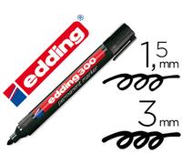 Edding Marker Marcador Permanente 300 Negro Punta Redonda 1.5mm