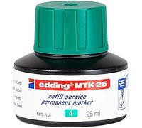 Tinta rotulador edding mtk25 con sistema capilar color verde frasco de 25 ml