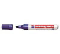 Edding Nº1 rotulador permanente de punta biselada, trazo de 1 a 5 mm, azul