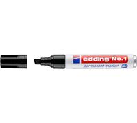 Edding Nº1 rotulador permanente punta biselada 1-5 mm negro