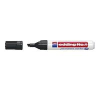 edding No.1 4-1001 - Rotulador permanente (resistente al agua), color negro