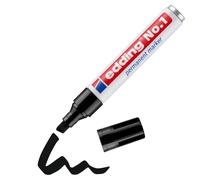 edding No.1 4-1001 - Rotulador permanente (resistente al agua), color negro