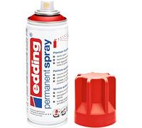 edding 5200 spray permanente - rojo mate - 200 ml - pintura acrílica para pintar y decorar vidrio, metal, madera, cerámica, plástico, lienzo - aerosol, spray acrílico, spray de pintura